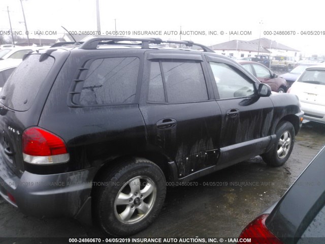 KM8SC73D56U108943 - 2006 HYUNDAI SANTA FE GLS/LIMITED BLACK photo 6