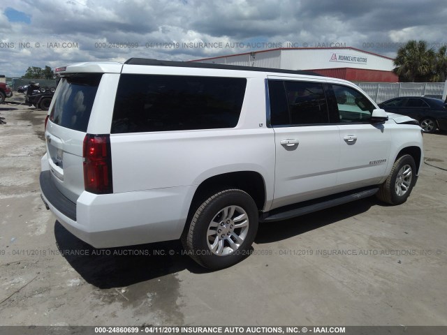 1GNSCHKC8KR235886 - 2019 CHEVROLET SUBURBAN C1500 LT WHITE photo 4