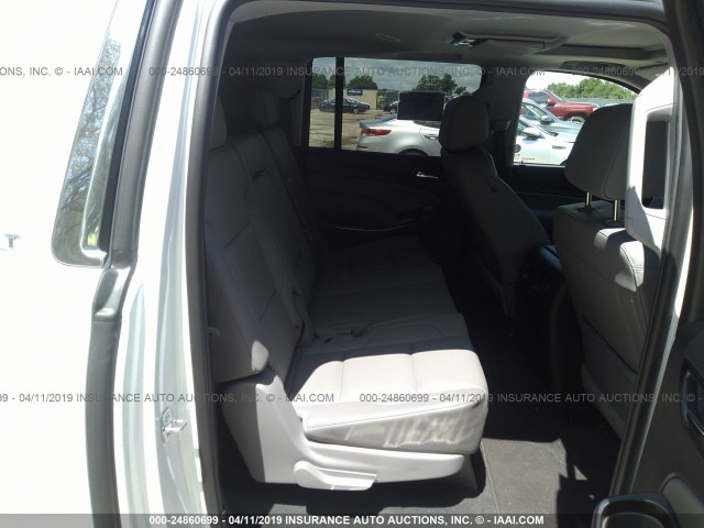 1GNSCHKC8KR235886 - 2019 CHEVROLET SUBURBAN C1500 LT WHITE photo 8