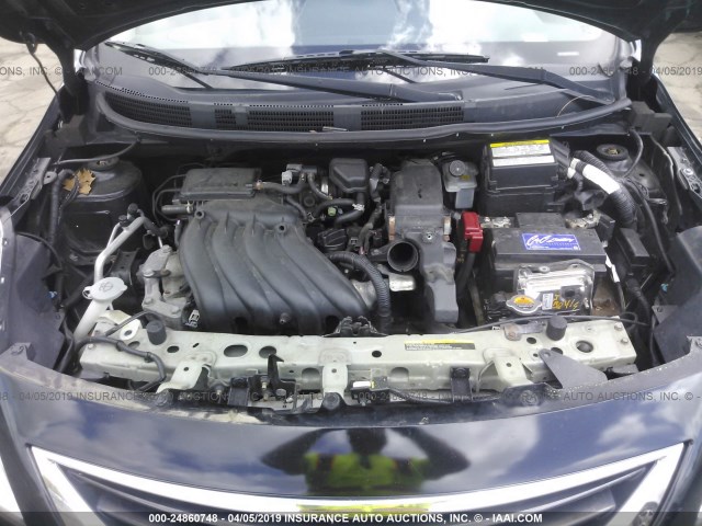 3N1CN7AP8EL835411 - 2014 NISSAN VERSA S/S PLUS/SV/SL შავი ფოტო 10
