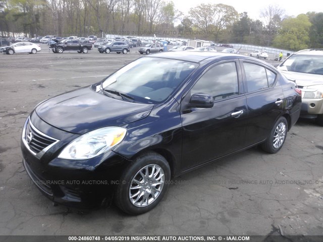 3N1CN7AP8EL835411 - 2014 NISSAN VERSA S/S PLUS/SV/SL შავი ფოტო 2
