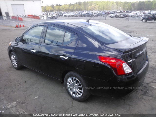 3N1CN7AP8EL835411 - 2014 NISSAN VERSA S/S PLUS/SV/SL შავი ფოტო 3