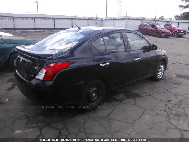 3N1CN7AP8EL835411 - 2014 NISSAN VERSA S/S PLUS/SV/SL შავი ფოტო 4