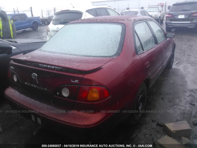 2T1BR12E71C458137 - 2001 TOYOTA COROLLA CE/LE/S RED photo 4