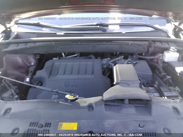 5TDJKRFH6ES061275 - 2014 TOYOTA HIGHLANDER XLE მუქწითელი ფოტო 10