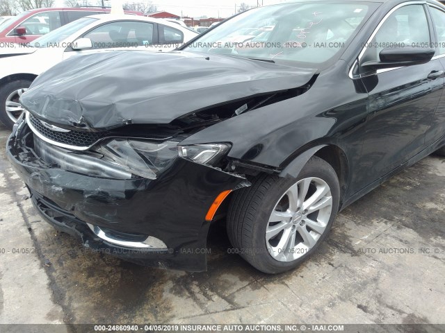 1C3CCCABXFN743271 - 2015 CHRYSLER 200 LIMITED BLACK photo 6