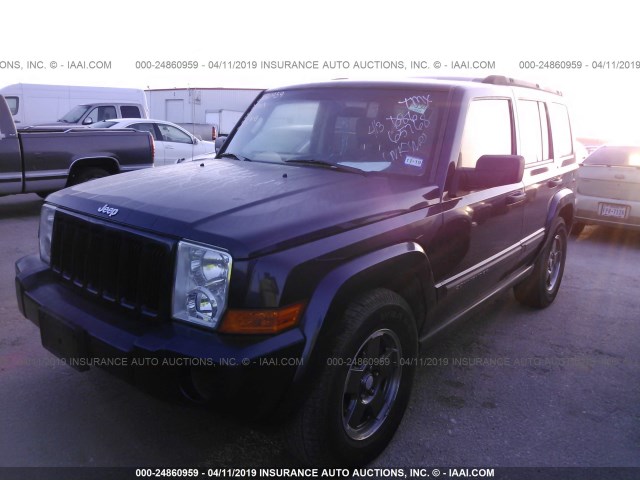 1J8HH48K26C171275 - 2006 JEEP COMMANDER BLUE photo 2