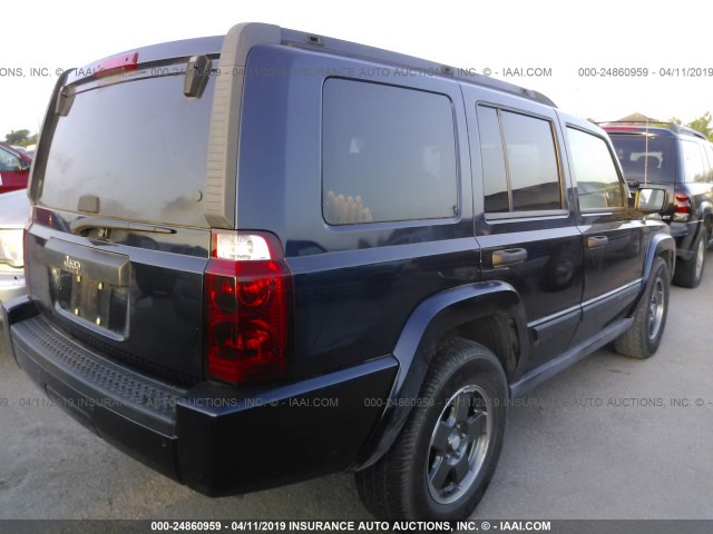 1J8HH48K26C171275 - 2006 JEEP COMMANDER BLUE photo 4