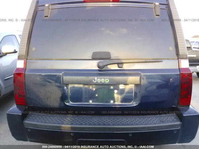 1J8HH48K26C171275 - 2006 JEEP COMMANDER BLUE photo 6