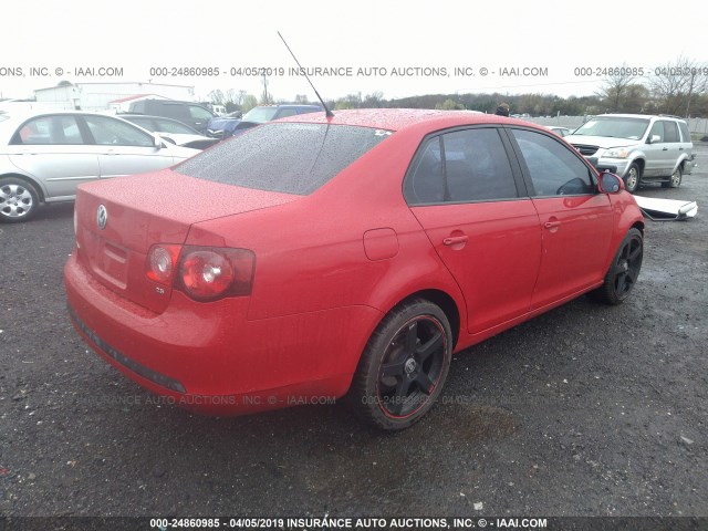 3VWPF71K47M189777 - 2007 VOLKSWAGEN JETTA 2.5 RED photo 4