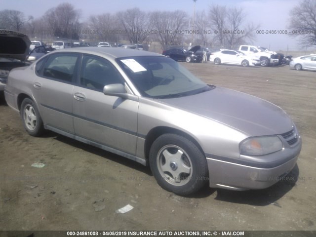 2G1WF52E039338807 - 2003 CHEVROLET IMPALA GOLD photo 1