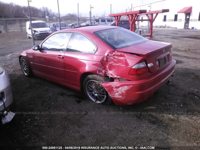 WBSBL93452JR17041 - 2002 BMW M3 RED photo 3