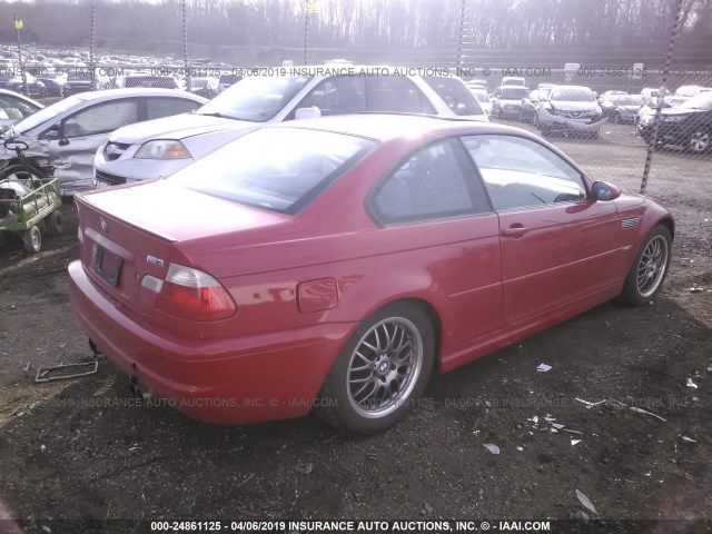 WBSBL93452JR17041 - 2002 BMW M3 RED photo 4