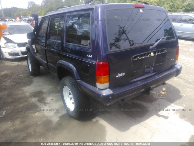 1J4FJ68S2WL190952 - 1998 JEEP CHEROKEE SPORT/CLASSIC BLUE photo 3