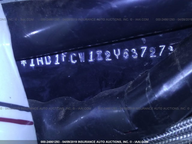 1HD1FCW182Y637273 - 2002 HARLEY-DAVIDSON FLHTCUI WHITE photo 9