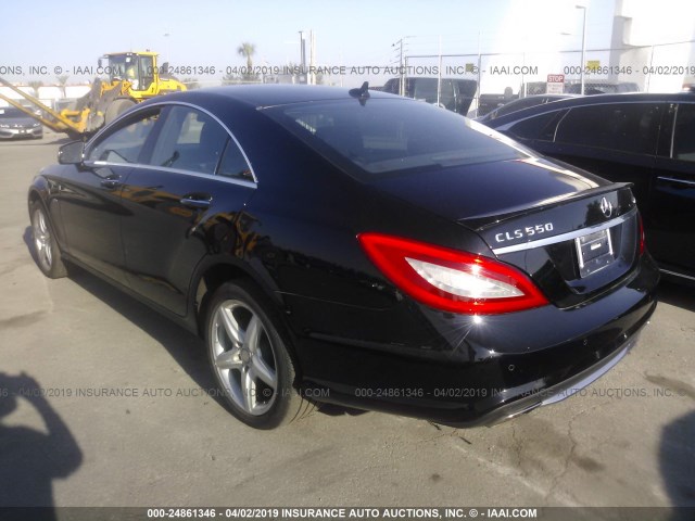 WDDLJ9BB1CA045272 - 2012 MERCEDES-BENZ CLS 550 4MATIC BLACK photo 3