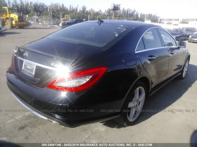 WDDLJ9BB1CA045272 - 2012 MERCEDES-BENZ CLS 550 4MATIC BLACK photo 4