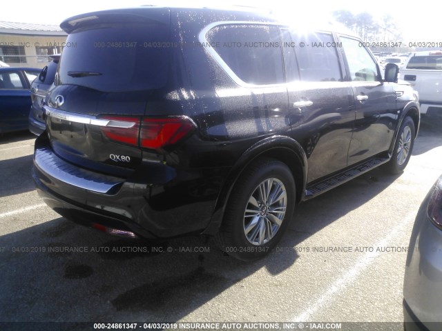 JN8AZ2NF8K9684074 - 2019 INFINITI QX80 LUXE BLACK photo 4