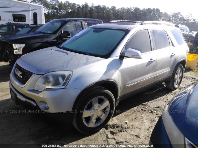 1GKEV33707J100593 - 2007 GMC ACADIA SLT-2 SILVER photo 2