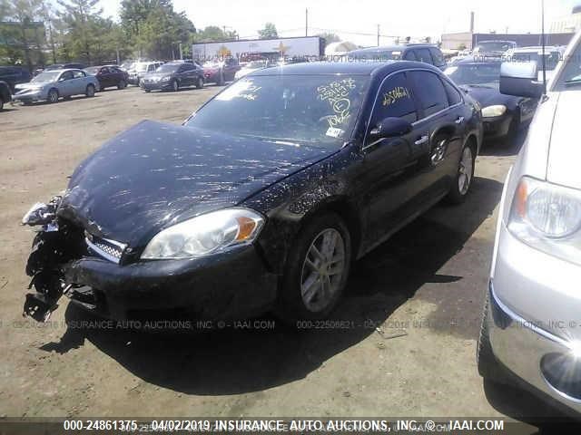 2G1WC5E38D1216148 - 2013 CHEVROLET IMPALA LTZ BLACK photo 2