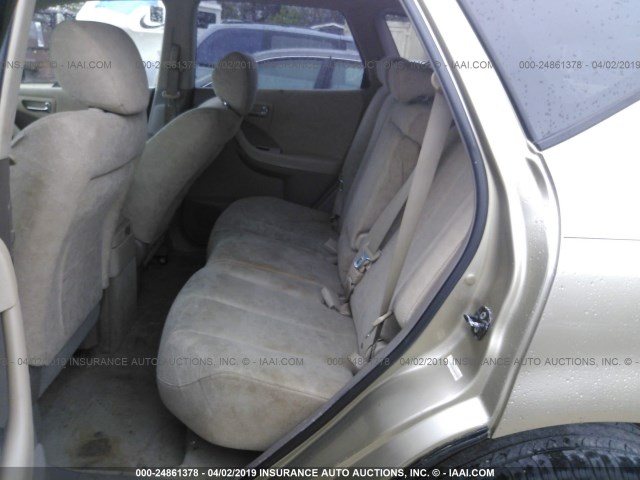 JN8AZ08W47W605511 - 2007 NISSAN MURANO SL/SE/S GOLD photo 8