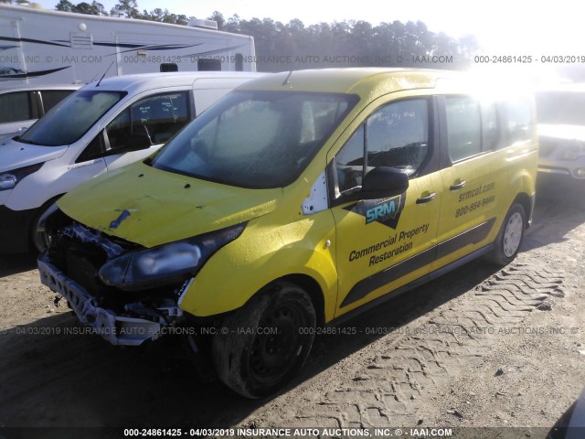 NM0GS9E78F1203348 - 2015 FORD TRANSIT CONNECT XL YELLOW photo 2
