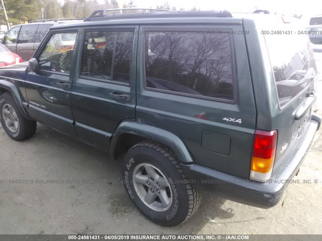 1J4FF68S3XL570143 - 1999 JEEP CHEROKEE SPORT/CLASSIC GREEN photo 3