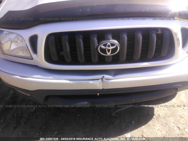 5TEHN72N44Z312074 - 2004 TOYOTA TACOMA DOUBLE CAB 灰色 照片 6