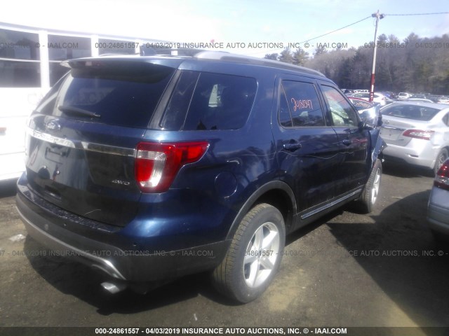 1FM5K8D8XGGD18638 - 2016 FORD EXPLORER XLT BLUE photo 4