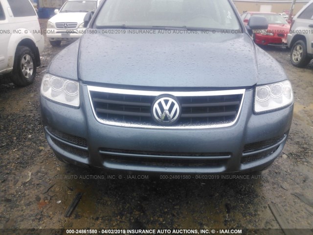 WVGBC67L64D016765 - 2004 VOLKSWAGEN TOUAREG 3.2 BLUE photo 6