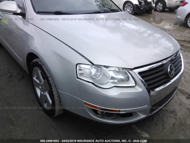 WVWJK73CX9P043942 - 2009 VOLKSWAGEN PASSAT TURBO SILVER photo 6