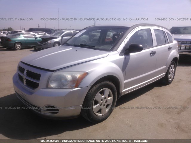 1B3HB28B87D288840 - 2007 DODGE CALIBER SILVER photo 2