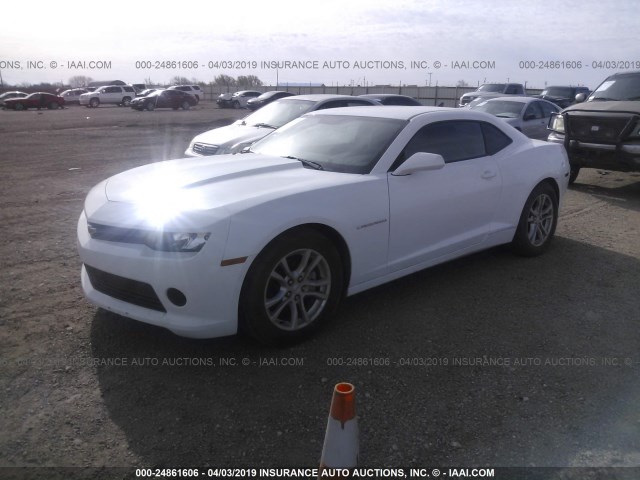 2G1FB1E3XF9310337 - 2015 CHEVROLET CAMARO LS WHITE photo 2