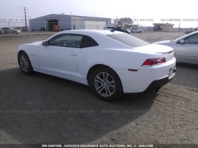 2G1FB1E3XF9310337 - 2015 CHEVROLET CAMARO LS WHITE photo 3