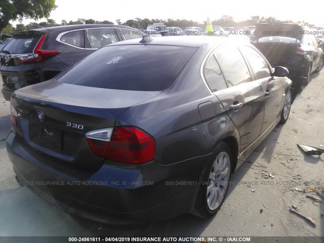 WBAVB33566PS11015 - 2006 BMW 330 I GRAY photo 4