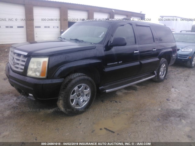 3GYFK66N24G135552 - 2004 CADILLAC ESCALADE ESV BLACK photo 2