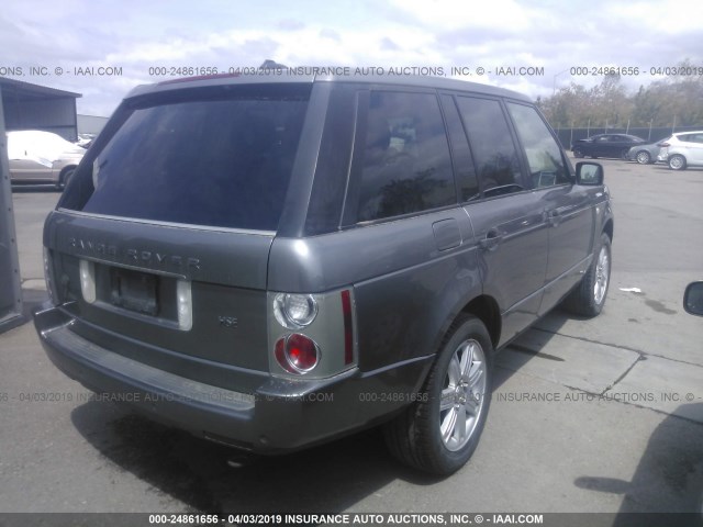 SALMF15467A257114 - 2007 LAND ROVER RANGE ROVER HSE Pewter photo 4