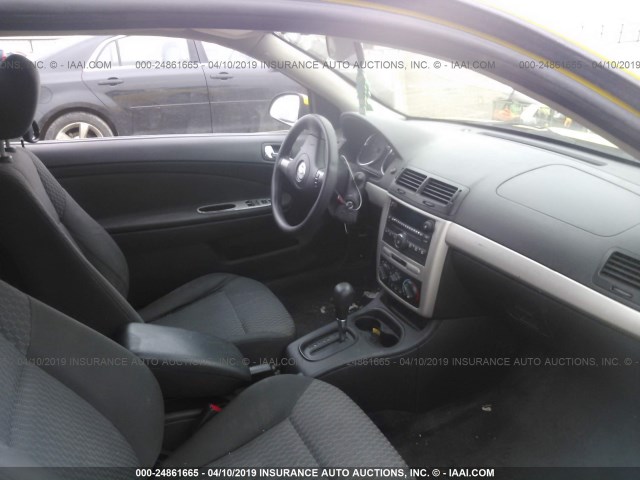 1G1AL15F877215411 - 2007 CHEVROLET COBALT LT YELLOW photo 5