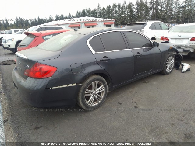 JN1CV6AR8DM760936 - 2013 INFINITI G37 GRAY photo 4