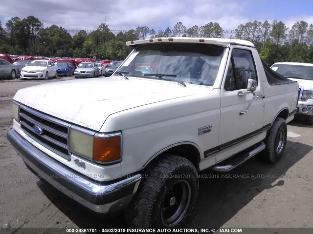 1FMEU15H1LLB16837 - 1990 FORD BRONCO U100 WHITE photo 2