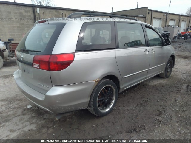 5TDZA23C45S342092 - 2005 TOYOTA SIENNA CE/LE SILVER photo 4