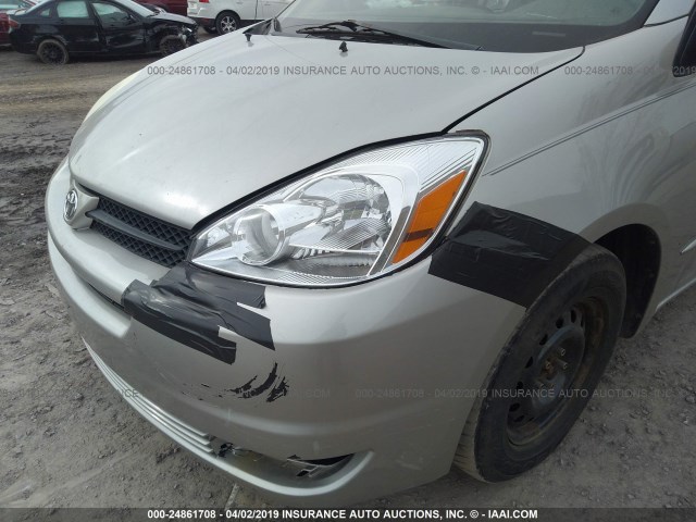 5TDZA23C45S342092 - 2005 TOYOTA SIENNA CE/LE SILVER photo 6