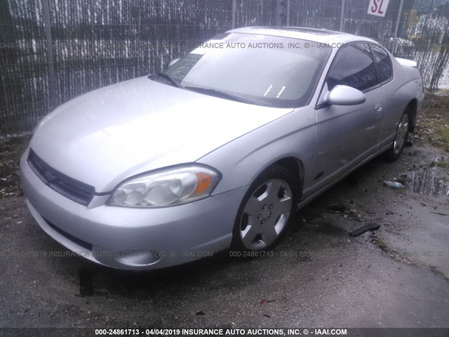 2G1WL15C979258164 - 2007 CHEVROLET MONTE CARLO SS SILVER photo 2