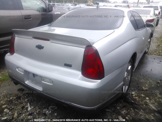 2G1WL15C979258164 - 2007 CHEVROLET MONTE CARLO SS ვერცხლისფერი ფოტო 4