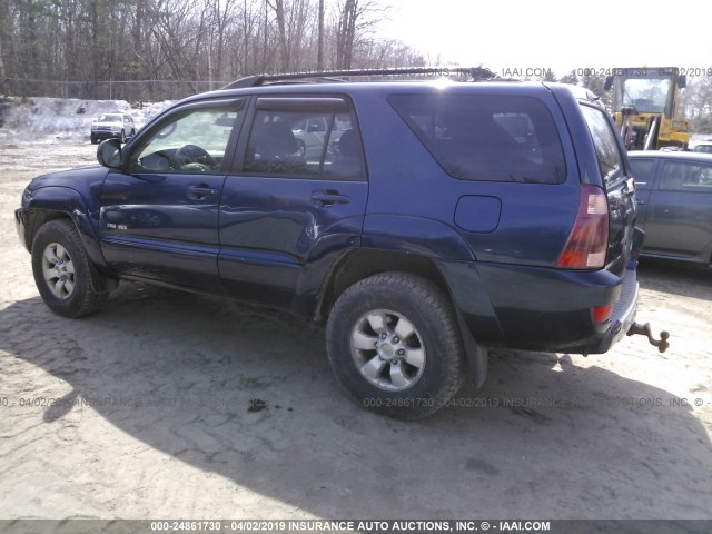 JTEBU14R138010002 - 2003 TOYOTA 4RUNNER SR5/SPORT BLUE photo 3