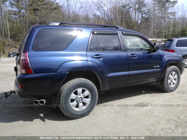 JTEBU14R138010002 - 2003 TOYOTA 4RUNNER SR5/SPORT BLUE photo 4