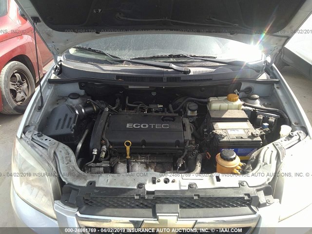 KL1TD5DE1BB197084 - 2011 CHEVROLET AVEO LS/LT Gümüş foto 10