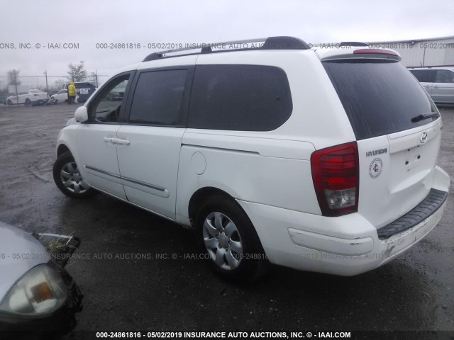 KNDMC233676040651 - 2007 HYUNDAI ENTOURAGE GLS/SE/LIMITED WHITE photo 3