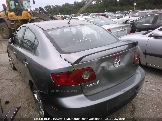 JM1BK12F061496138 - 2006 MAZDA 3 I GRAY photo 3