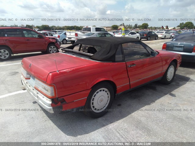 1G6VS338XNU126260 - 1992 CADILLAC ALLANTE RED photo 4